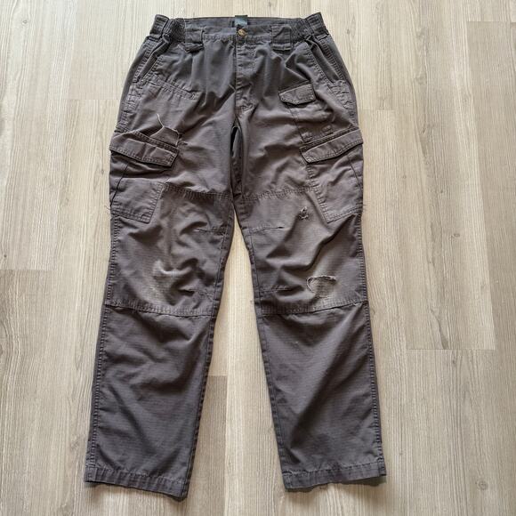 Men's CQR Dark Gray Ripstop Double Knee Cargo Utility Field Work Pants 32 x 32 - Picture 1 of 8